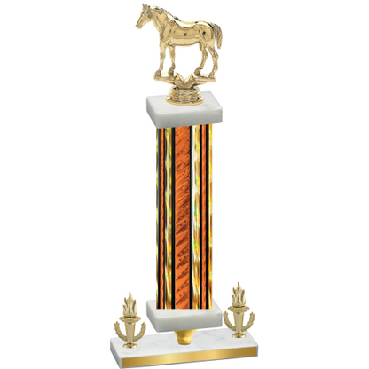 Premium Single Orange Glacier Victory Horses Trophy