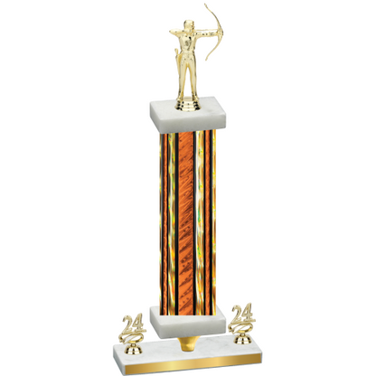 Premium Single Orange Glacier Year Archery Trophy