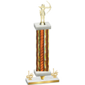 Premium Single Orange Glacier First Place Archery Trophy