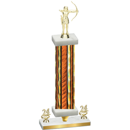 Premium Single Orange Glacier Year Archery Trophy