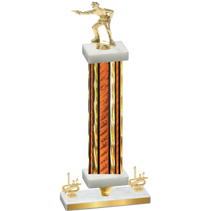 Premium Single Orange Glacier First Place Shooter Trophy