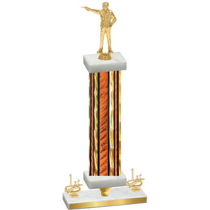 Premium Single Orange Glacier First Place Shooter Trophy