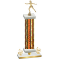Premium Single Orange Glacier Fourth Place Skater Trophy