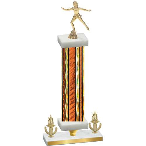 Premium Single Orange Glacier Victory Skater Trophy