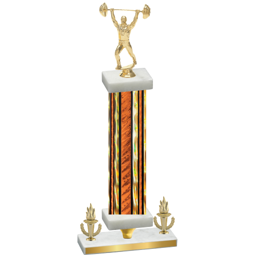 Premium Single Orange Glacier Victory Weights Trophy