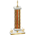 Premium Single Orange Glacier First Place Chess Trophy