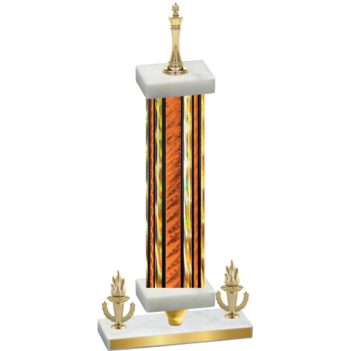 Premium Single Orange Glacier Victory Chess Trophy