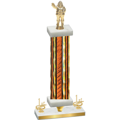 Premium Single Orange Glacier First Place Holiday Trophy