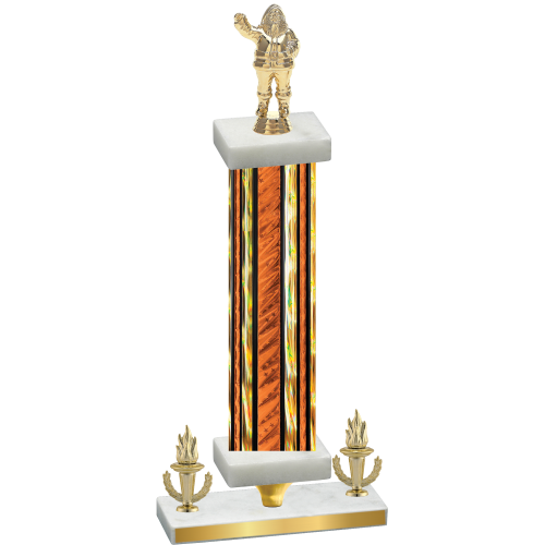 Premium Single Orange Glacier Victory Holiday Trophy