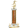 Premium Single Orange Glacier Second Place Flag Football Trophy