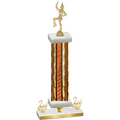 Premium Single Orange Glacier Second Place Majorette Trophy