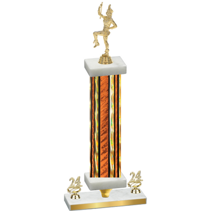 Premium Single Orange Glacier Year Majorette Trophy