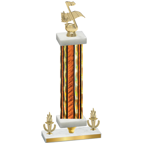 Premium Single Orange Glacier Victory Music Trophy