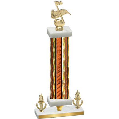 Premium Single Orange Glacier Victory Music Trophy