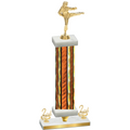 Premium Single Orange Glacier Second Place Karate Trophy