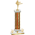 Premium Single Orange Glacier Fourth Place Karate Trophy