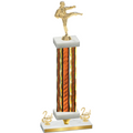 Premium Single Orange Glacier Second Place Karate Trophy