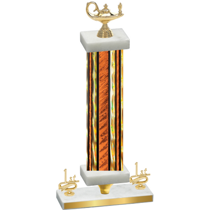 Premium Single Orange Glacier First Place Academics Trophy