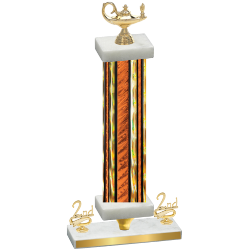 Premium Single Orange Glacier Second Place Academics Trophy