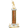Premium Single Orange Glacier Second Place Softball Trophy