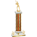 Premium Single Orange Glacier Fourth Place Softball Trophy