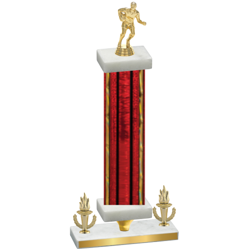 Premium Single Red Glacier Victory Rugby Trophy