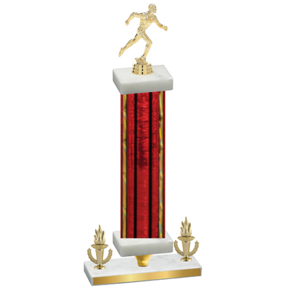 Premium Single Red Glacier Victory Running Trophy