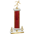 Premium Single Red Glacier Victory Running Trophy