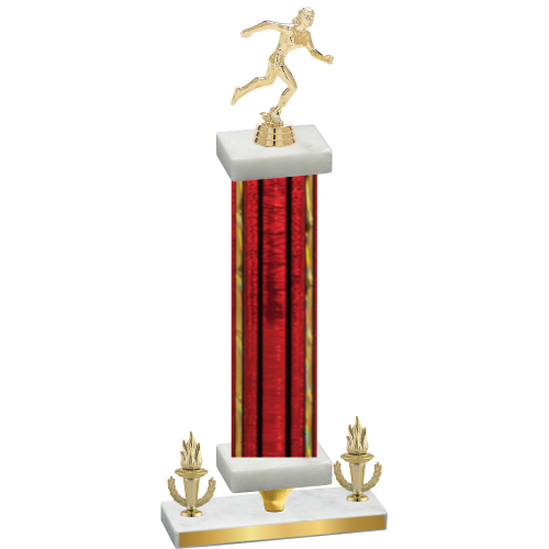 Premium Single Red Glacier Victory Running Trophy