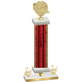 Premium Single Red Glacier Second Place Running Trophy
