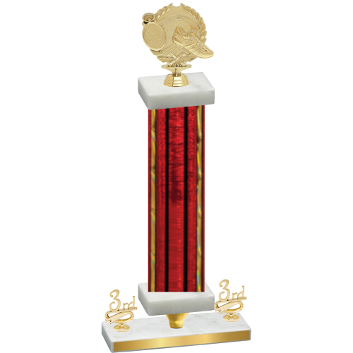 Premium Single Red Glacier Third Place Running Trophy