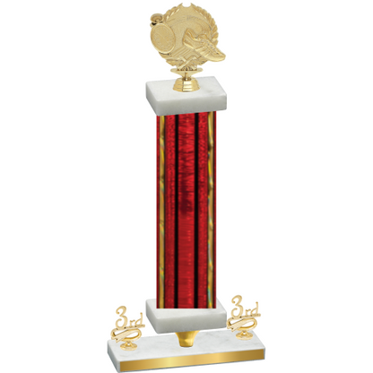 Premium Single Red Glacier Third Place Running Trophy