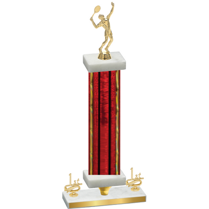 Premium Single Red Glacier First Place Tennis Trophy