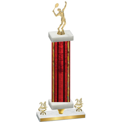 Premium Single Red Glacier Year Tennis Trophy