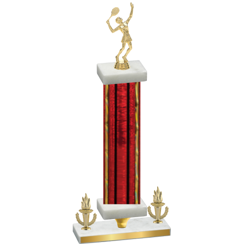 Premium Single Red Glacier Victory Tennis Trophy