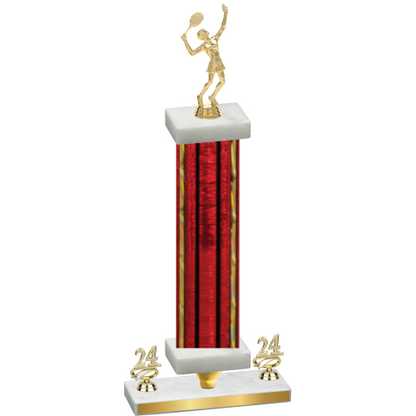 Premium Single Red Glacier Year Tennis Trophy