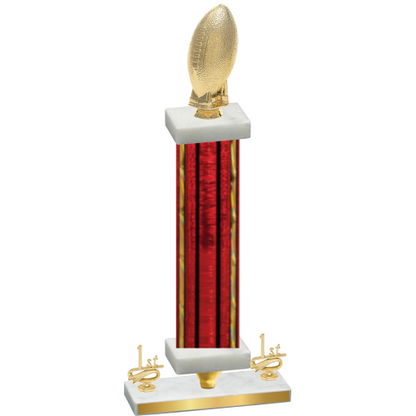 Premium Single Red Glacier First Place Football Trophy