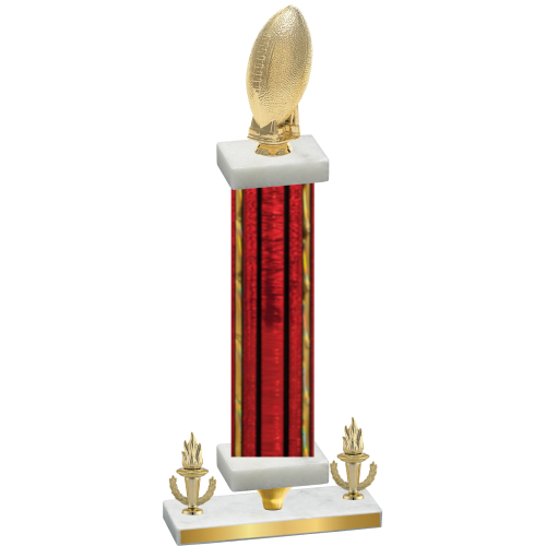 Premium Single Red Glacier Victory Football Trophy