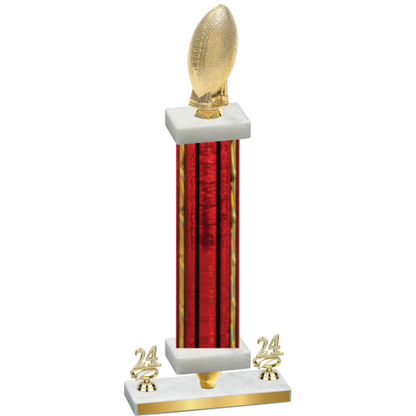 Premium Single Red Glacier Year Football Trophy