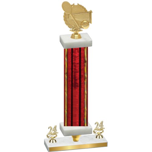 Premium Single Red Glacier Year Tennis Trophy