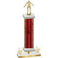Premium Single Red Glacier Third Place Wrestling Trophy
