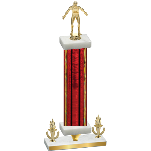 Premium Single Red Glacier Victory Wrestling Trophy