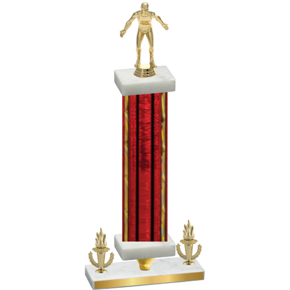 Premium Single Red Glacier Victory Wrestling Trophy