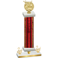Premium Single Red Glacier Second Place Bowling Trophy