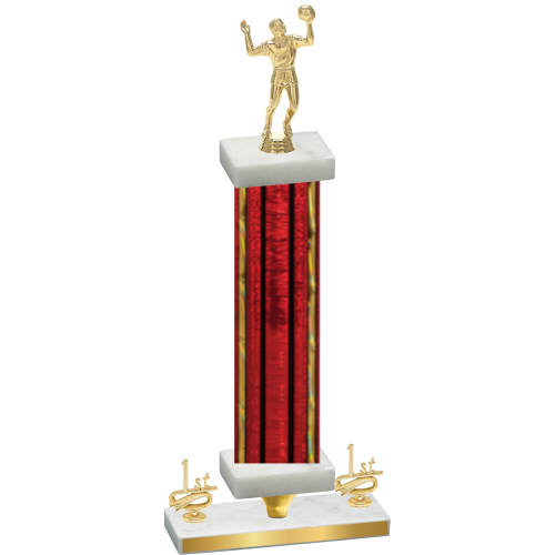 Premium Single Red Glacier First Place Volleyball Trophy