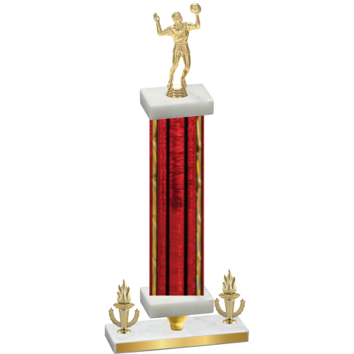 Premium Single Red Glacier Victory Volleyball Trophy