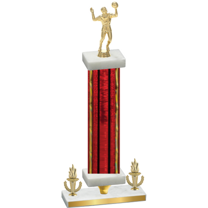 Premium Single Red Glacier Victory Volleyball Trophy