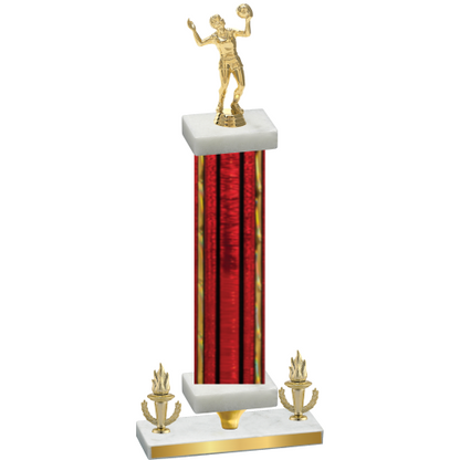 Premium Single Red Glacier Victory Volleyball Trophy