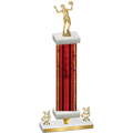 Premium Single Red Glacier Year Volleyball Trophy