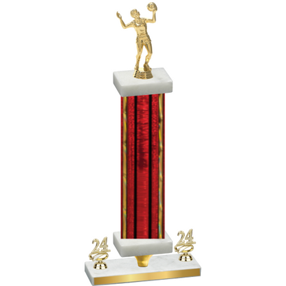 Premium Single Red Glacier Year Volleyball Trophy